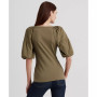 Women's Stretch Cotton Puff-Sleeve T-Shirt