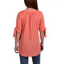 Petite Size Elbow Sleeve Tie-Sleeve Blouse