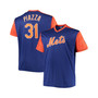 Men's Mike Piazza Royal, Orange New York Mets Cooperstown Collection Big and Tall Player Replica Jersey