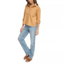 Women's Button-Up Roll-Sleeve High-Low Shirt