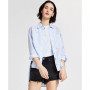 Women's Button-Up Roll-Sleeve High-Low Shirt