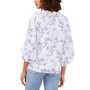 Women's Floral Smocked Puffed Sleeve Blouse