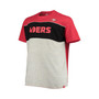 Men's Branded Scarlet, Heathered Gray San Francisco 49ers Big and Tall Color Block T-shirt