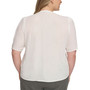 Plus Size Short-Sleeve Tie-Neck Top