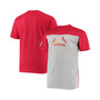 Men's Branded Red and Heathered Gray St. Louis Cardinals Big and Tall Colorblock T-shirt
