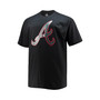 Men's Branded Ronald Acuna Jr. Black Atlanta Braves Big and Tall Wordmark Name and Number T-shirt