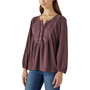 Women's Embroidered Long-Sleeve Top