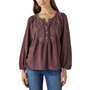 Women's Embroidered Long-Sleeve Top