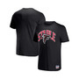 Men's NFL X Staple Black Atlanta Falcons Lockup Logo Short Sleeve T-shirt