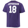 Men's Big and Tall Justin Jefferson Purple Minnesota Vikings Player Name Number T-shirt