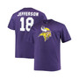 Men's Big and Tall Justin Jefferson Purple Minnesota Vikings Player Name Number T-shirt
