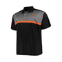 Men's Heathered Black, Heathered Charcoal Texas Longhorns Big and Tall Yoke Polo Shirt
