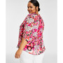 Plus Size Split-Neck Blouse, Created for Macy's