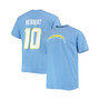 Men's Branded Justin Herbert Powder Blue Los Angeles Chargers Big and Tall Player Name and Number T-shirt