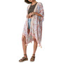 Women's Printed Open-Front Short-Sleeve Kimono