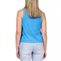Women's Point Collar Button-Front Sleeveless Top