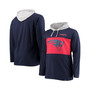 Men's Navy New England Patriots Big & Tall Logo Hoodie Long Sleeve T-shirt