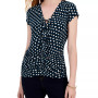 Petite Printed Lace-Up Top, Created for Macy's