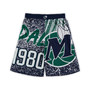 Men's Navy Dallas Mavericks Big and Tall Hardwood Classics Jumbotron Shorts