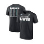 Men's Branded Black Philadelphia Eagles Super Bowl LVII Varsity Team Roster Big and Tall T-shirt