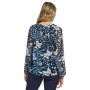Women's Printed Keyhole-Neck Blouse