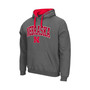 Men's Charcoal Nebraska Huskers Big and Tall Arch and Logo 2.0 Pullover Hoodie