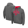 Men's Charcoal Nebraska Huskers Big and Tall Arch and Logo 2.0 Pullover Hoodie