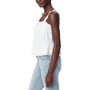 Women's Adeline Cotton Peasant Square-Neck Button-Front Top