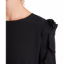 Women's Ruffled Sleeve Long Sleeve Crew Neck Blouse