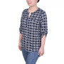 Women's Long Tab-Sleeve Top with Pockets