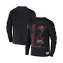 Men's NFL X Staple Black Tampa Bay Buccaneers World Renowned Long Sleeve T-shirt