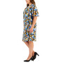 Plus Size Floral Flutter-Sleeve Sheath Dress