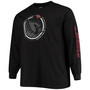 Men's Big and Tall Black Arizona Cardinals Color Pop Long Sleeve T-shirt