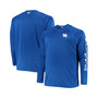 Men's Royal Kentucky Wildcats Big and Tall Terminal Tackle Omni-Shade Long Sleeve Raglan T-shirt