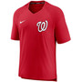 Men's Red Washington Nationals Authentic Collection Pregame Performance V-Neck T-shirt