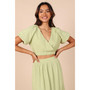 Womens Cecily V Neck Cropped Top