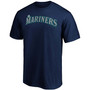 Men's Navy Seattle Mariners Official Wordmark T-shirt