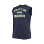 Men's College Navy Seattle Seahawks Big and Tall Muscle Tank Top