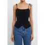Women's Strappy Bow Fitted Vest
