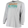 Men's Big and Tall Heathered Gray Miami Dolphins Practice Long Sleeve T-shirt