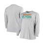 Men's Big and Tall Heathered Gray Miami Dolphins Practice Long Sleeve T-shirt