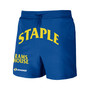 Men's NFL X Staple Navy Los Angeles Rams New Age Throwback Vintage-Like Wash Fleece Short