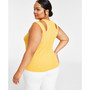 Plus Size Shoulder Cutout Ribbed Tank Top, Created for Macy's