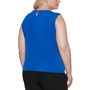 Plus Size Sleeveless Pleat-Neck Top