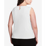 Plus Size Sleeveless Pleat-Neck Top