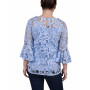 Women's Bell Sleeve Blouse and Solid Camisole