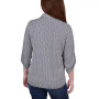 Petite 3/4 Ruched Sleeve Studded Y-neck Top