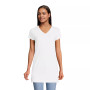 Women's Short Sleeve Jersey Extra Long Vneck Tunic