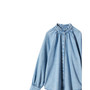 Women's Puffed Sleeves Denim Shirt