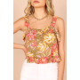 Womens Pissaro Frill Cropped Top